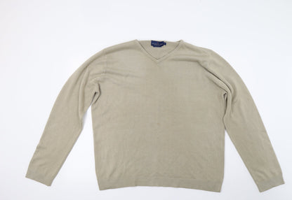 Atlantic Bay Mens Beige   Pullover Jumper Size L