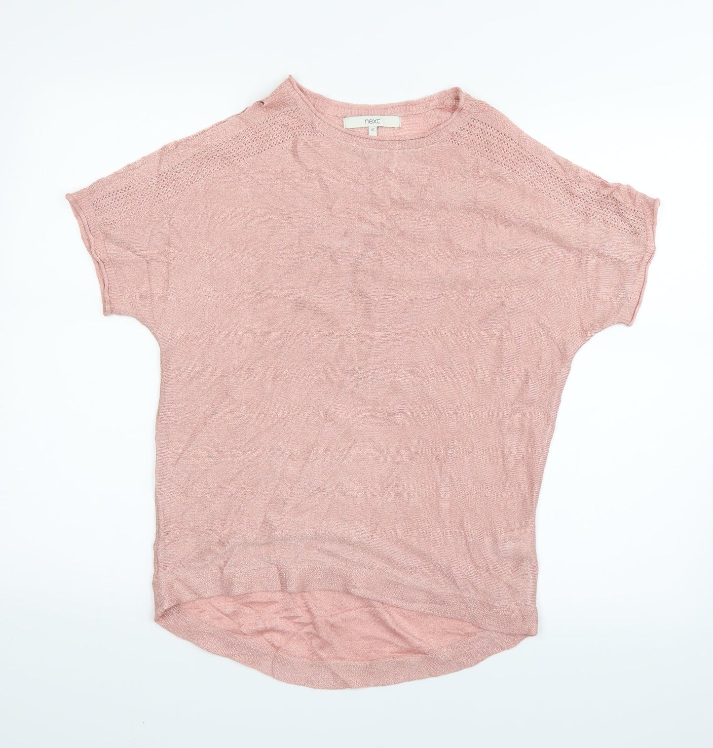 Womens UK Size XS NEXT Pink Basic T-Shirt