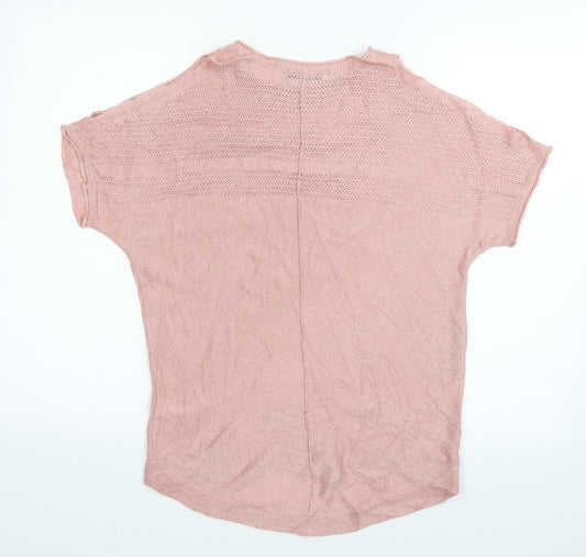 Womens UK Size XS NEXT Pink Basic T-Shirt