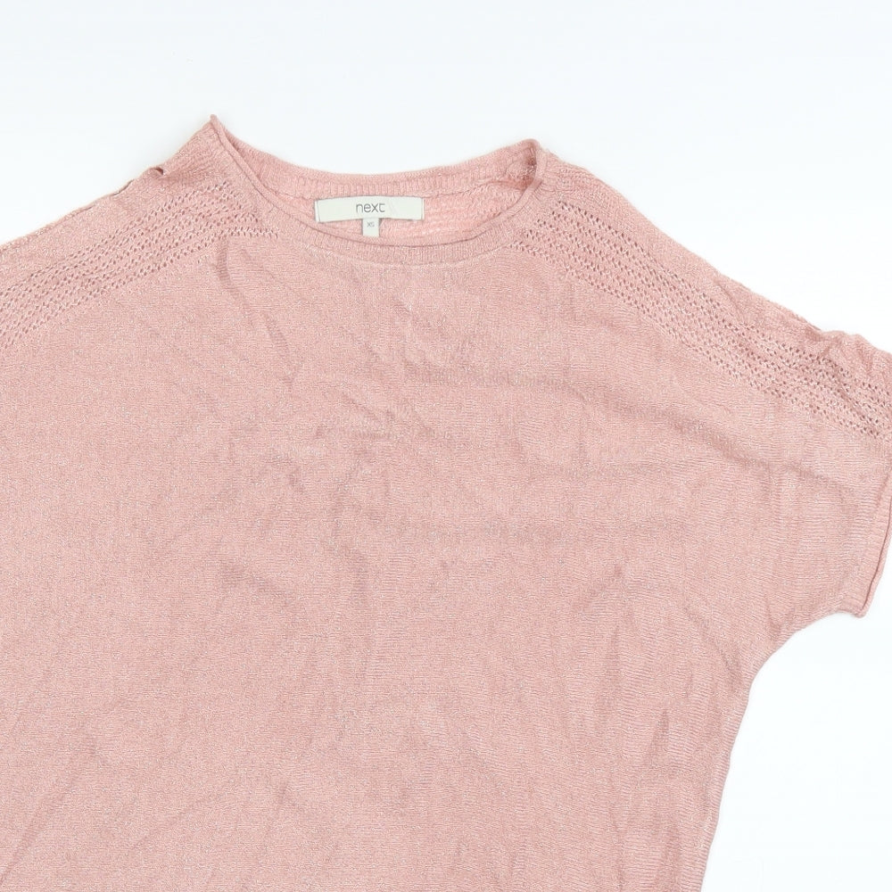 Womens UK Size XS NEXT Pink Basic T-Shirt