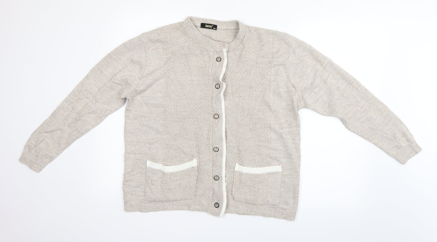 journey Womens Beige   Cardigan Jumper Size M