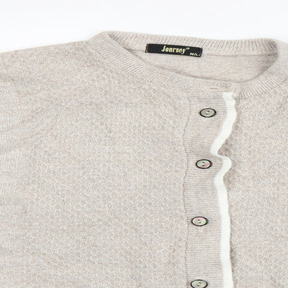 journey Womens Beige   Cardigan Jumper Size M