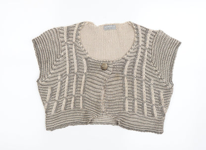 Womens UK Size 14 Per Una Beige Cardigan Jumper