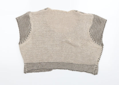 Womens UK Size 14 Per Una Beige Cardigan Jumper