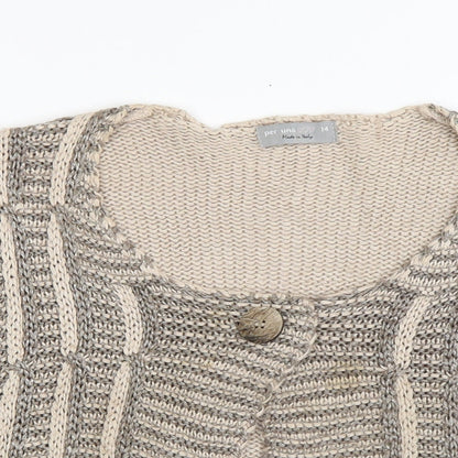 Womens UK Size 14 Per Una Beige Cardigan Jumper