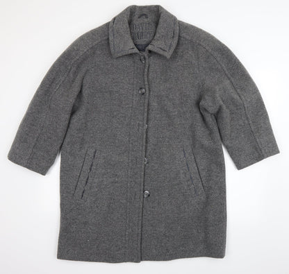 David Barry Womens Grey   Pea Coat Coat Size 14