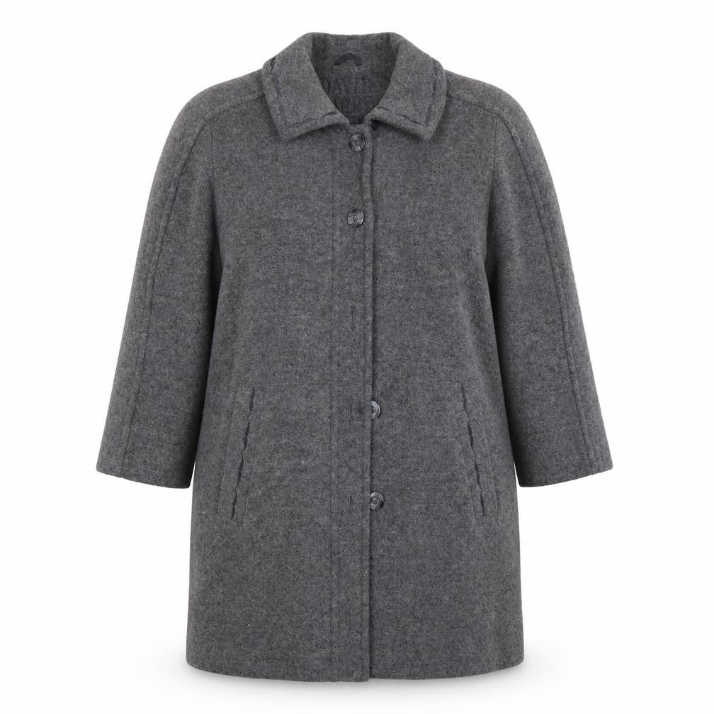 David Barry Womens Grey   Pea Coat Coat Size 14