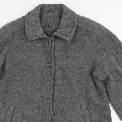 David Barry Womens Grey   Pea Coat Coat Size 14