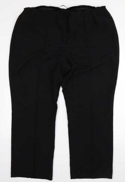 Mens UK Size 22 Bonmarché Regular Fit  Black Trousers