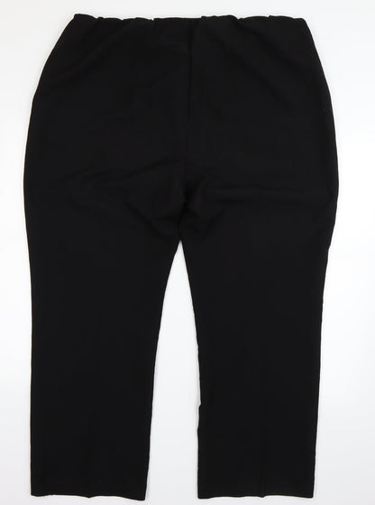 Mens UK Size 22 Bonmarché Regular Fit  Black Trousers