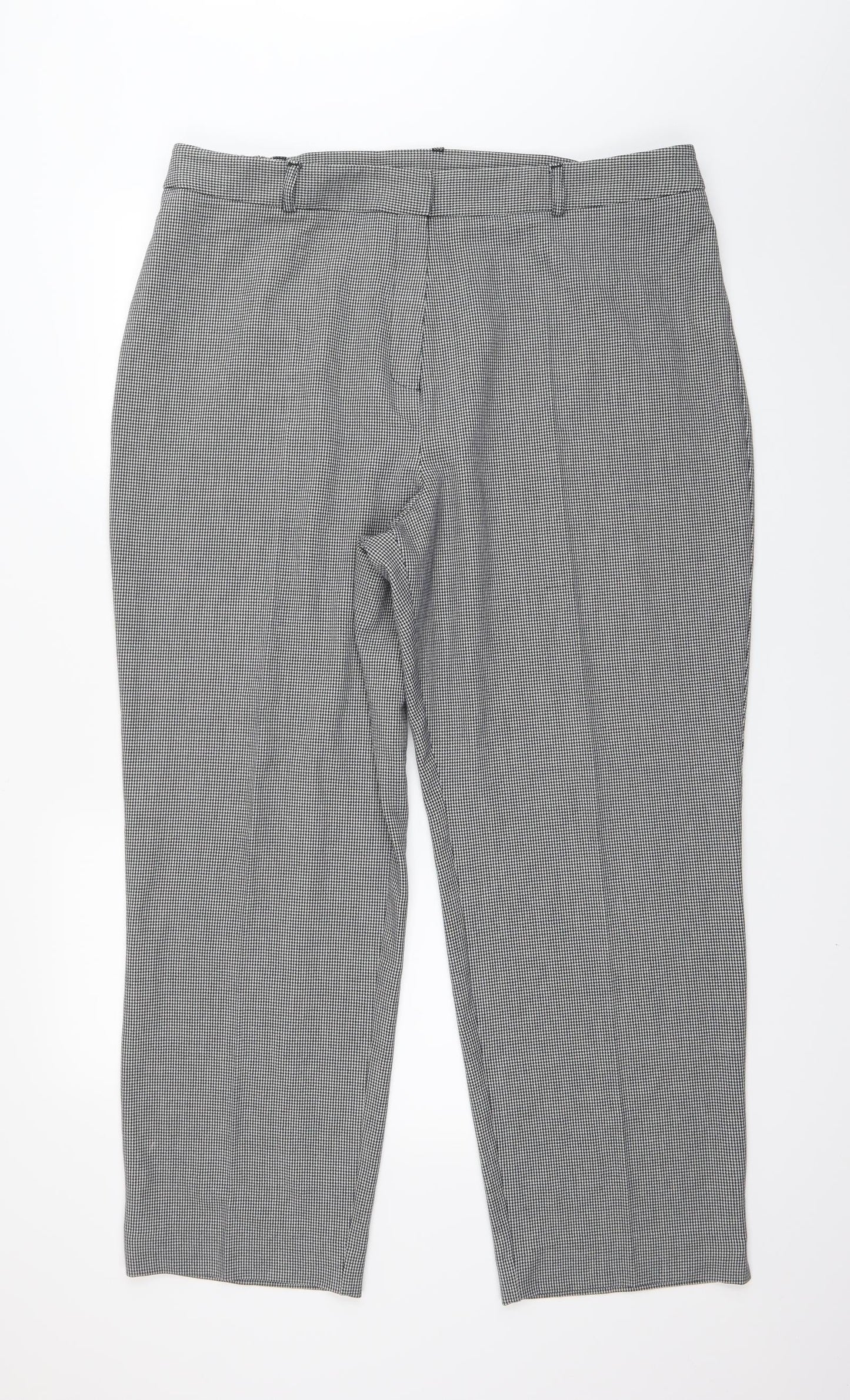 Classics Womens White Houndstooth  Sweatpants Trousers Size 20 L26 in