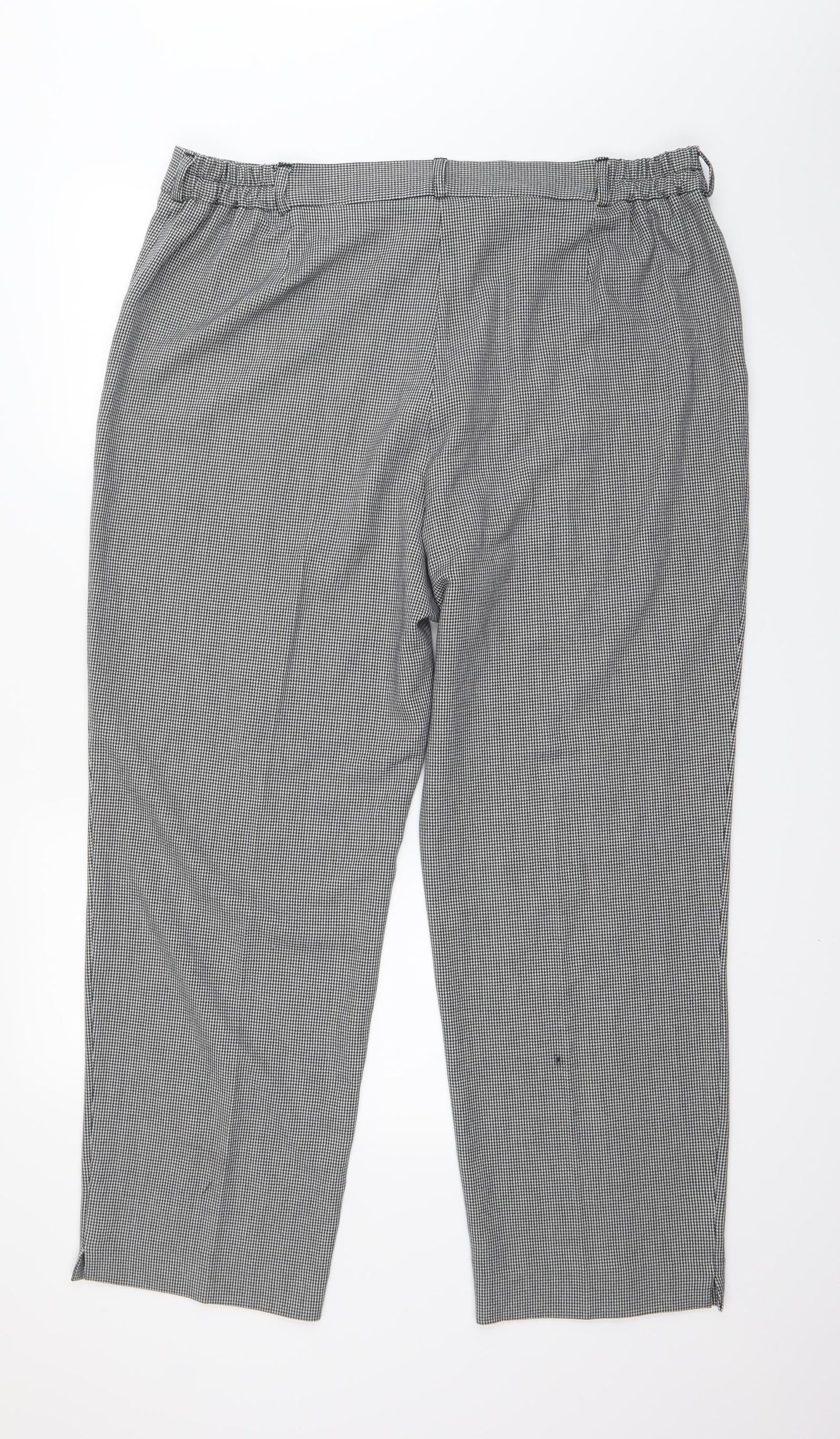 Classics Womens White Houndstooth  Sweatpants Trousers Size 20 L26 in