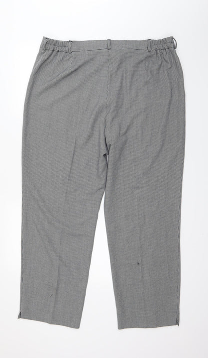 Classics Womens White Houndstooth  Sweatpants Trousers Size 20 L26 in