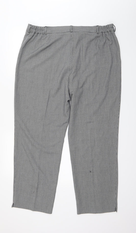 Classics Womens White Houndstooth  Sweatpants Trousers Size 20 L26 in