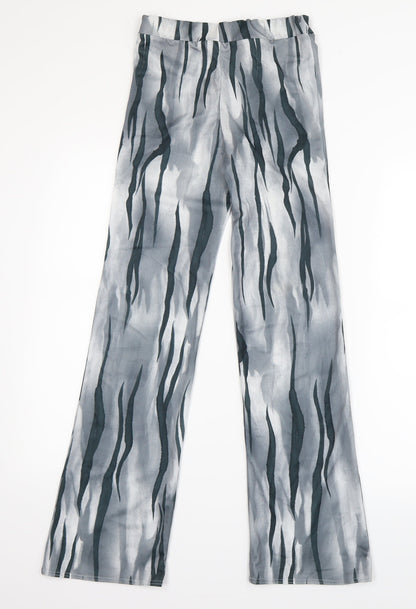 Lauren A. Smith Womens Grey Animal Print  Trousers  Size 4 L29 in
