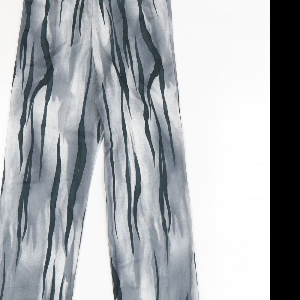 Lauren A. Smith Womens Grey Animal Print  Trousers  Size 4 L29 in