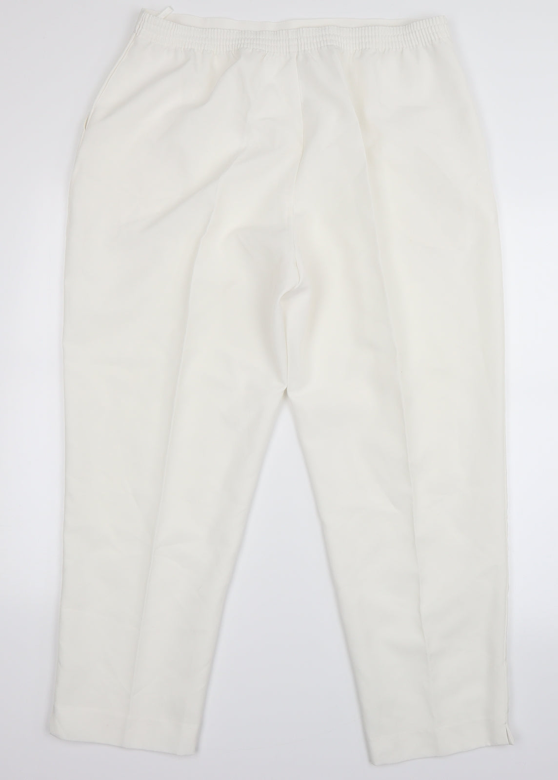 Womens UK Size 20 Preworn Regular Fit  White Trousers