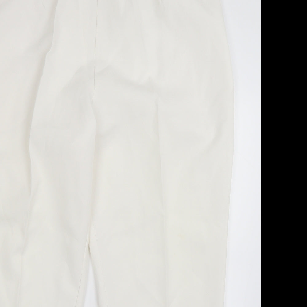Womens UK Size 20 Preworn Regular Fit  White Trousers