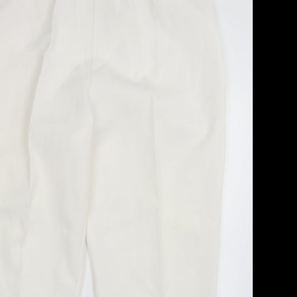 Womens UK Size 20 Preworn Regular Fit  White Trousers