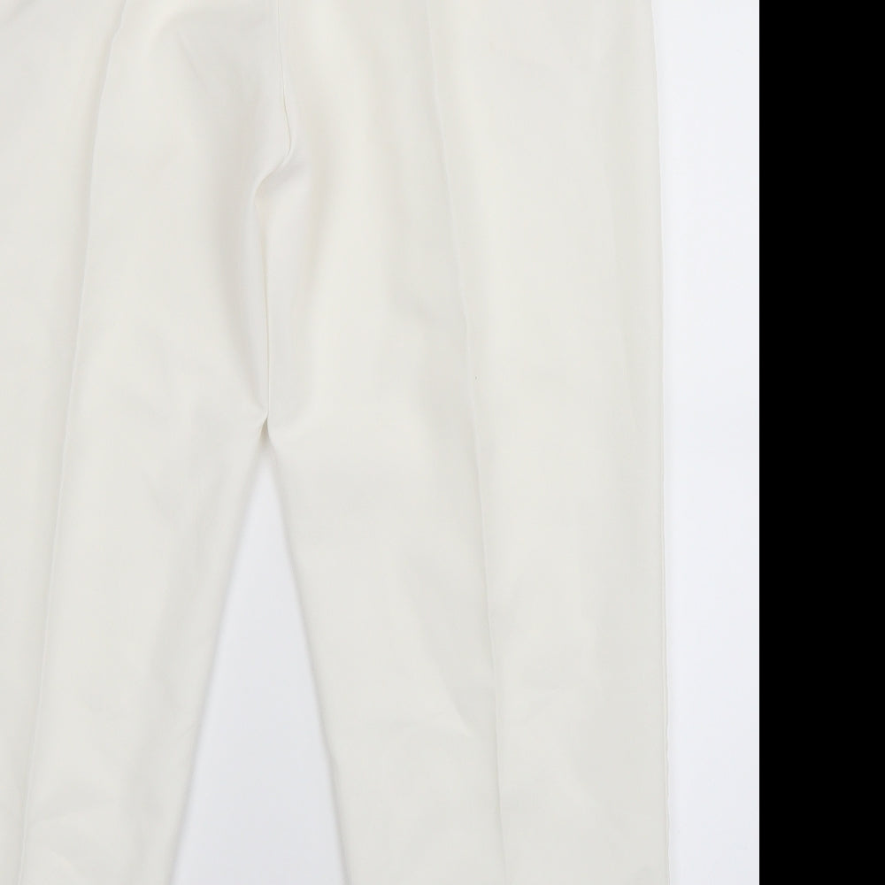Womens UK Size 20 Preworn Regular Fit  White Trousers