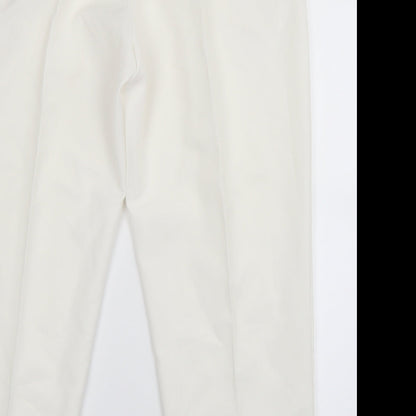 Womens UK Size 20 Preworn Regular Fit  White Trousers