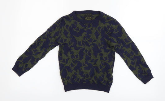 F&F Boys Blue Camouflage  Pullover Jumper