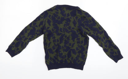 F&F Boys Blue Camouflage  Pullover Jumper