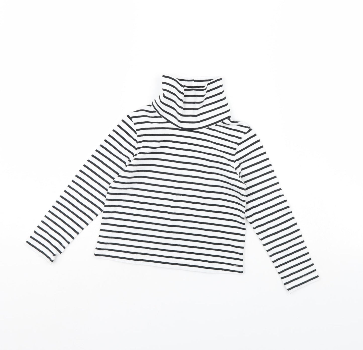 George Girls Black Striped  Pullover T-Shirt Size 3 Years