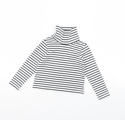 George Girls Black Striped  Pullover T-Shirt Size 3 Years