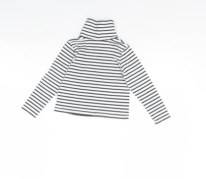 George Girls Black Striped  Pullover T-Shirt Size 3 Years