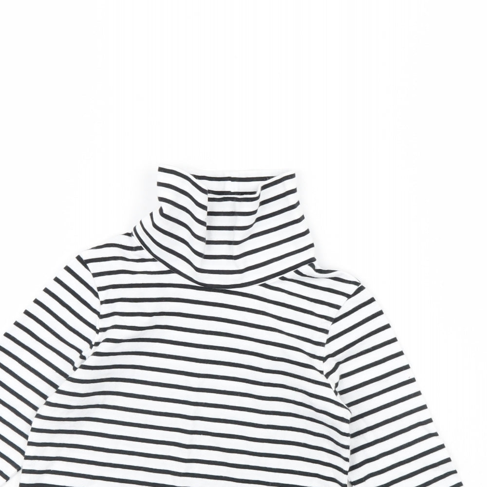 George Girls Black Striped  Pullover T-Shirt Size 3 Years