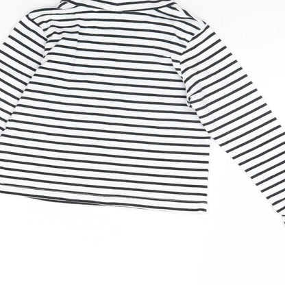 George Girls Black Striped  Pullover T-Shirt Size 3 Years