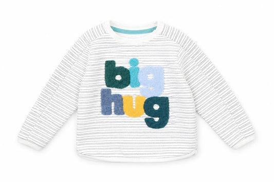 F&F Girls White Striped Rayon Pullover Jumper Size 3-6 Months