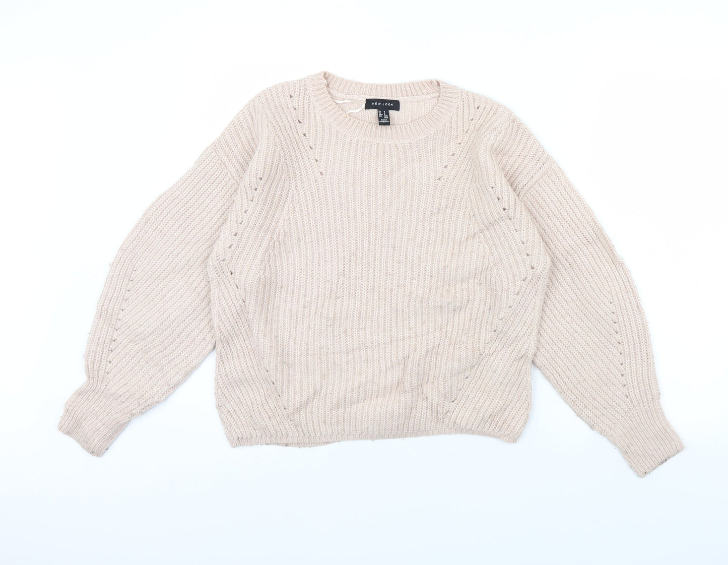 Womens UK Size S New Look Pink Pullover Jumper