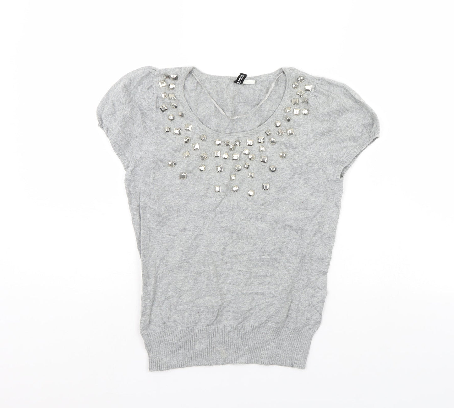Womens UK Size 8 H&M Grey Pullover Jumper