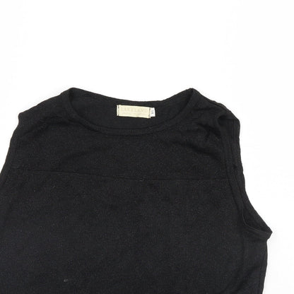 Lakeland Womens Black   Cropped Blouse Size 14