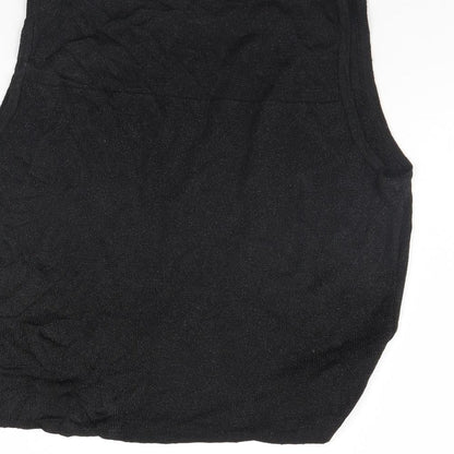 Lakeland Womens Black   Cropped Blouse Size 14