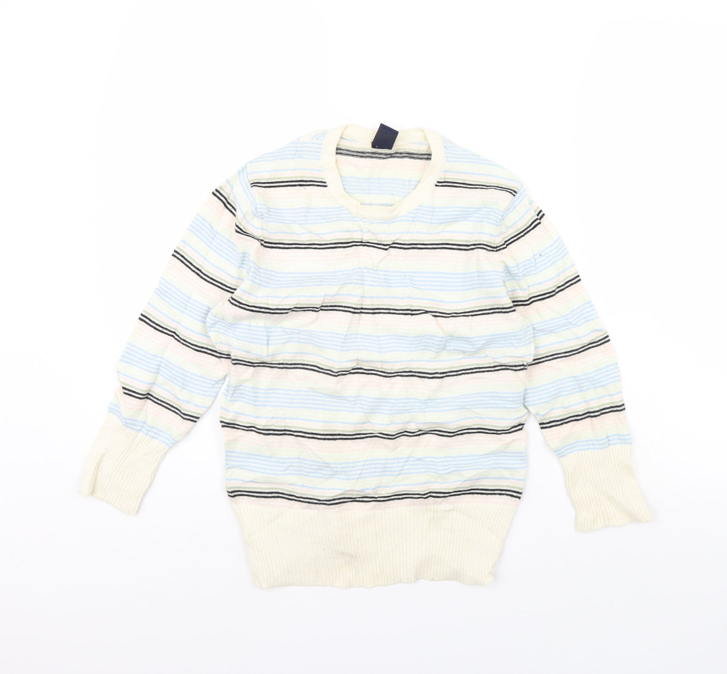 Gap Womens Ivory Striped  Pullover Jumper Size M