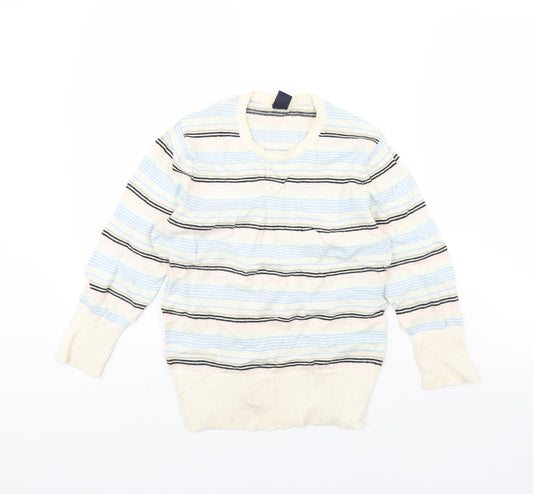 Gap Womens Ivory Striped  Pullover Jumper Size M