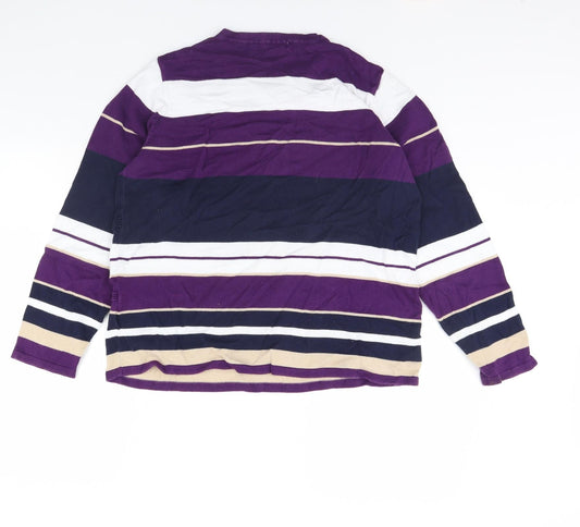 EWM Womens Multicoloured Striped  Pullover Jumper Size L