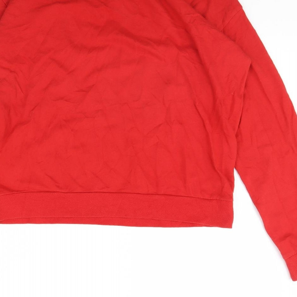 Womens UK Size S Divided Red Pullover Jumper