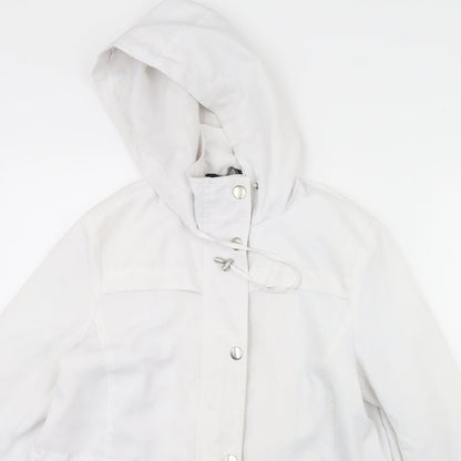 BM  Womens White   Jacket Coat Size 10