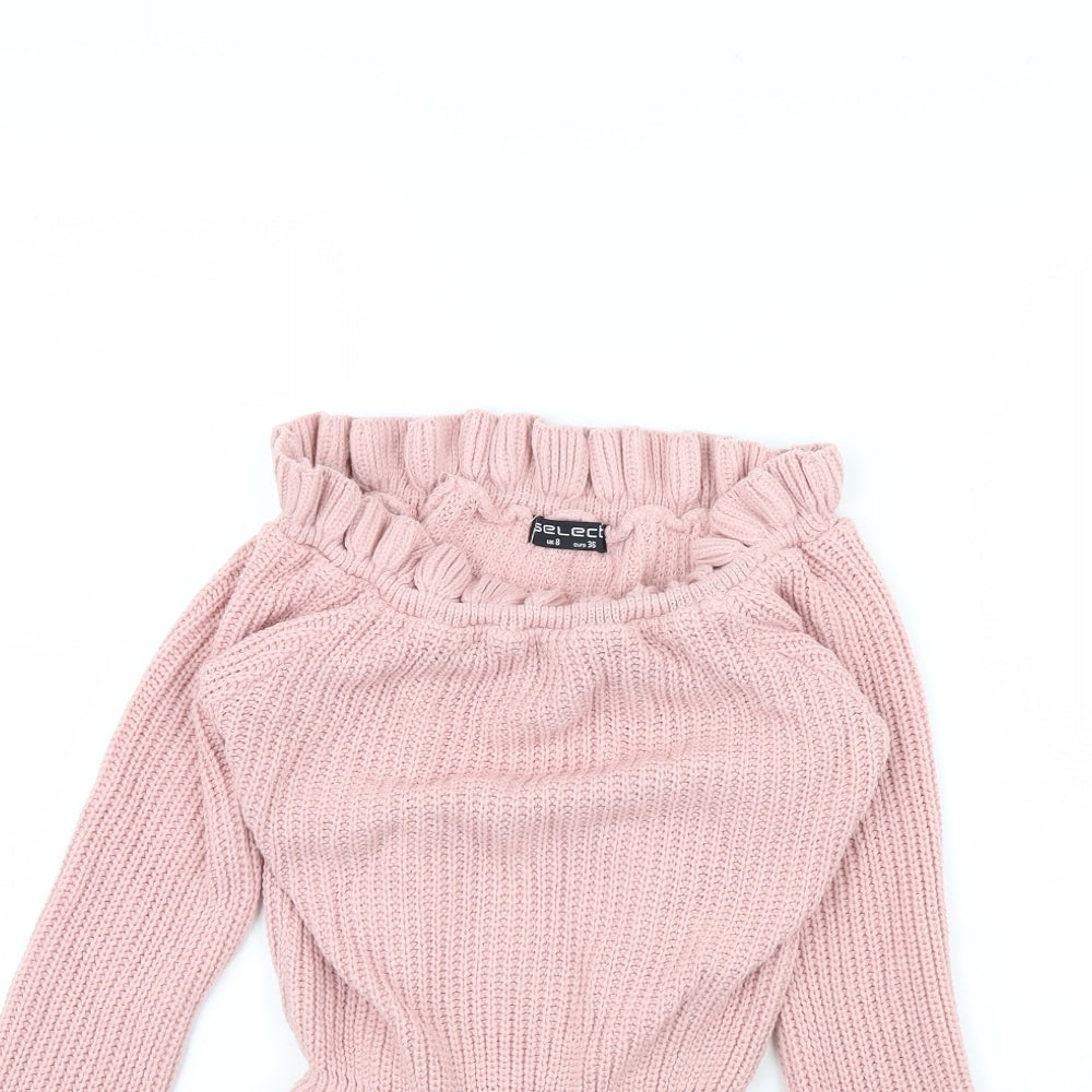 Womens UK Size 8 Select Pink Pullover Jumper