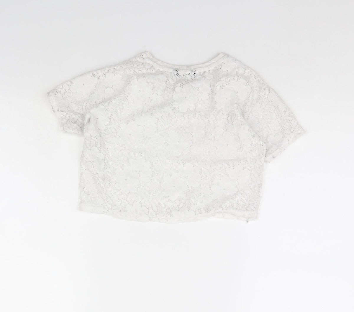 Back view of George girls’ white basic t-shirt, size 6, years