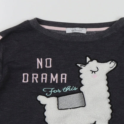 New Look Girls Grey   Pullover Sweatshirt Size S  - Llama