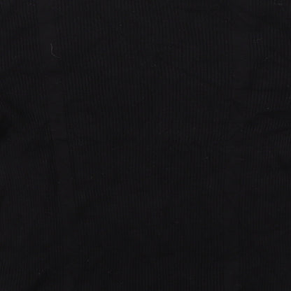 Per Una Womens Black Striped  Basic T-Shirt Size 12