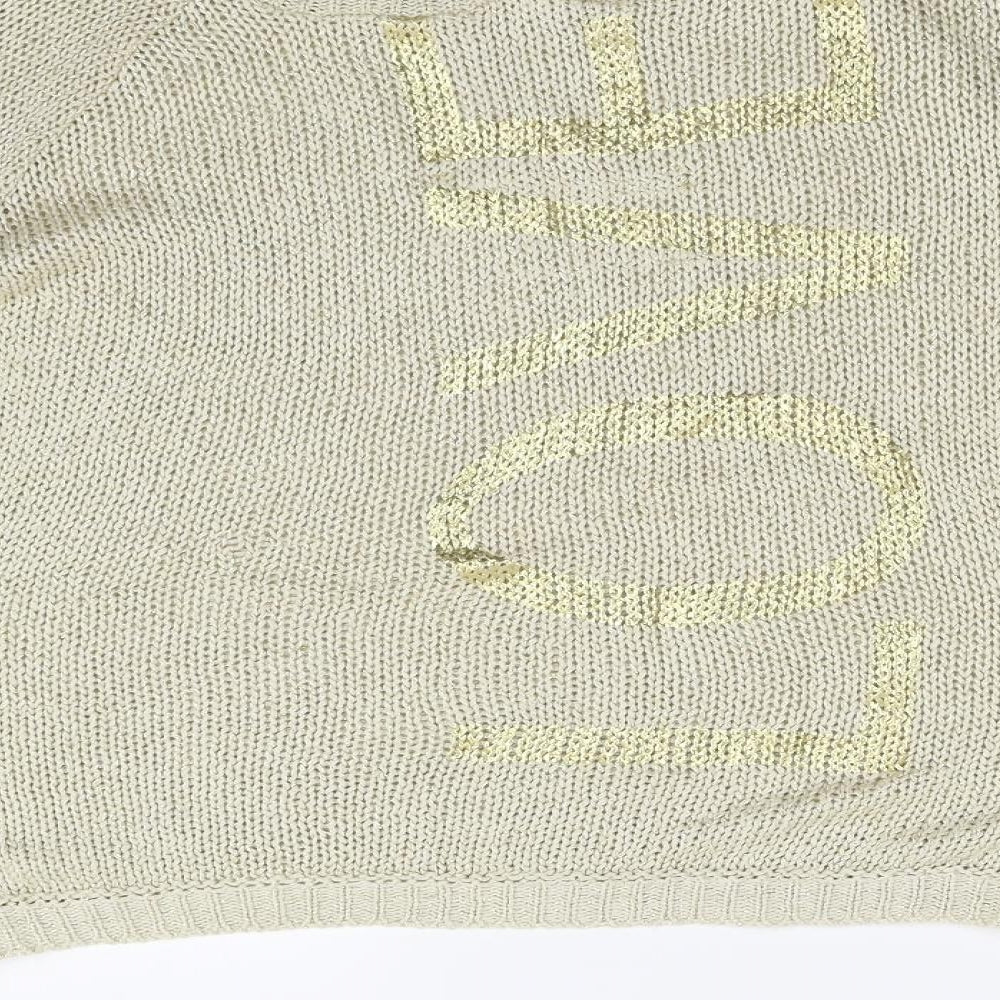 Womens UK Size 6 River Island Gold Pullover Jumper