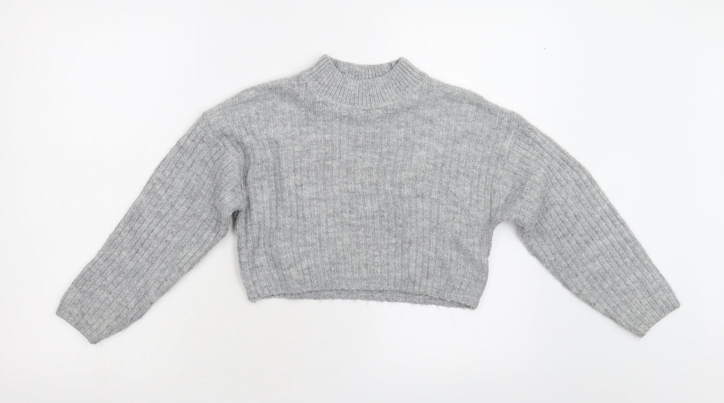 Girls UK Size 9 Years 915 Grey Pullover Jumper