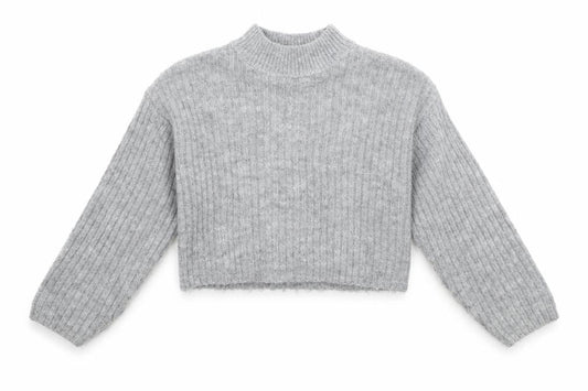 Girls UK Size 9 Years 915 Grey Pullover Jumper