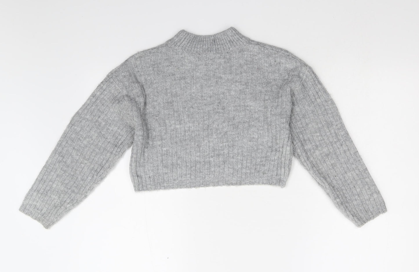 Girls UK Size 9 Years 915 Grey Pullover Jumper